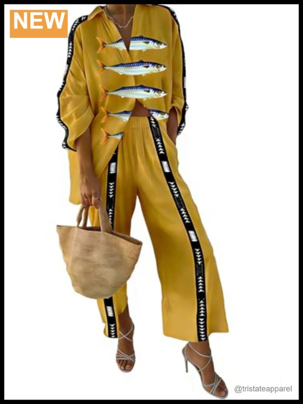 Women's 2 Piece Floral Outfit Set Long Sleeve Button Down Top Wide Leg Pants